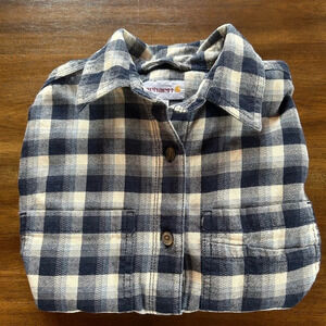 Carhartt Navy blue flannel Women's size XS (0/2)